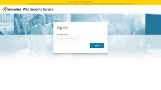 Symantec Web Security Service - Login