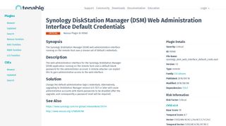 Synology DiskStation Manager (DSM) Web Administration Interface ...