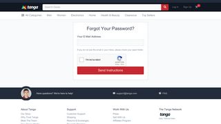 Forgot Password? - Tanga