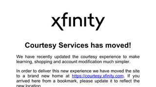 Xfinity Courtesy Services - Message