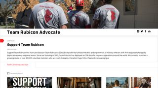 Team Rubicon Advocate - Social Press Kit
