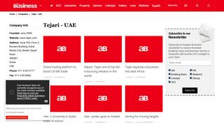 Tejari - UAE Company Information, Contact, Address, Website, Phone ...