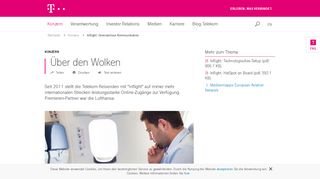 Über den Wolken | Deutsche Telekom