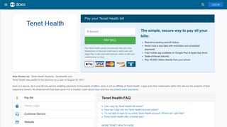Tenet Health: Login, Bill Pay, Customer Service and Care Sign-In - Doxo