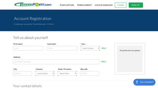 TennisPoint User Registration