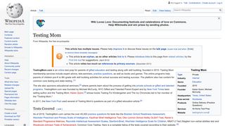 Testing Mom - Wikipedia