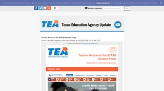 Teacher Access to the STAAR Student Portal - GovDelivery