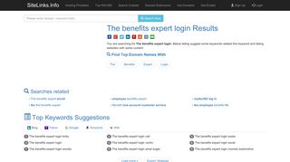 The benefits expert login Results For Websites Listing - SiteLinks.Info