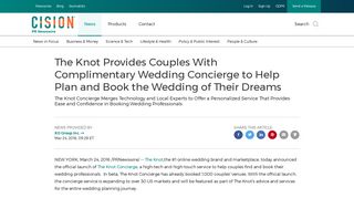 The Knot Provides Couples With Complimentary Wedding Concierge ...