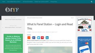 What Is Panel Station - Login and Read This - MYF