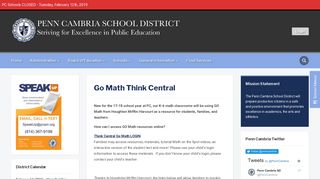 Go Math Think Central – Penn Cambria School District