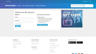 Your Account - Ticketmaster