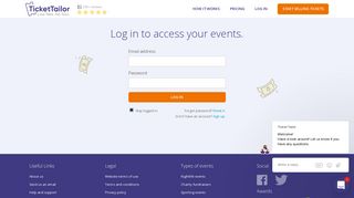 Ticket Tailor - Log in