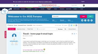 Tiscali - home page & email login - MoneySavingExpert.com Forums