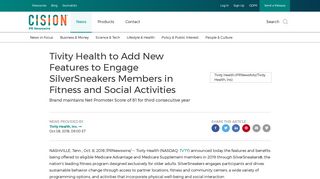 Tivity Health to Add New Features to Engage SilverSneakers ...