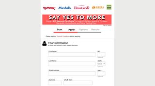 TJX - Apply for the TJX Credit Card - Synchrony