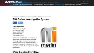 TLO Online Investigative System - Officer