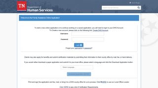 Family Assistance Online Application - TN.gov