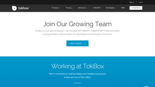 TokBox | Build your career with us