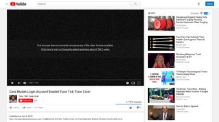 Cara Mudah Login Account Ewallet Tune Talk Tone Excel - YouTube