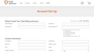 Create Account | Total Defense