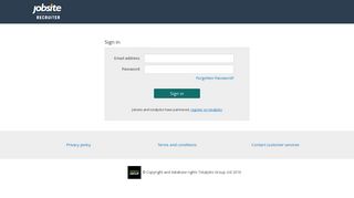 Jobsite Recruiter – Sign in or create a new account