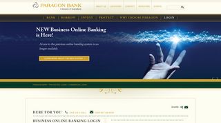 Commercial Login | Paragon Bank