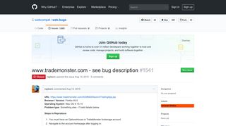 www.trademonster.com - see bug description · Issue #1541 ... - GitHub