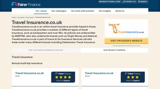 Travel Insurance.co.uk reviews • Fairer Finance