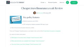 Cheaper.travelinsurance.co.uk Review - Bought By Many