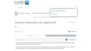 How do I know that I am registered? - National Treasury Survey ...