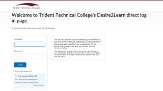Login - Trident Technical College - D2L