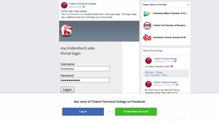 Portal Login Page Update: The... - Trident Technical College | Facebook