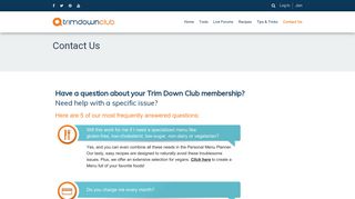 Contact Us | Trim Down Club
