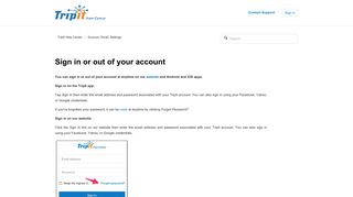 Sign in or out of your account – TripIt Help Center