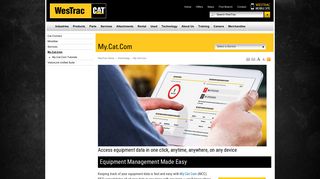 My.Cat.Com (MCC) | Equipment Management Made Easy - WesTrac