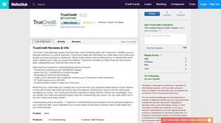 TrueCredit Reviews - WalletHub
