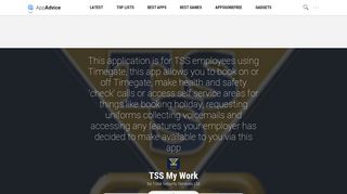 TSS My Work by Total Security Services Ltd - AppAdvice