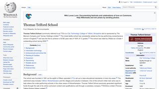 Thomas Telford School - Wikipedia