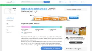 Access webmail.tu-dortmund.de. UniMail Webmailer Login