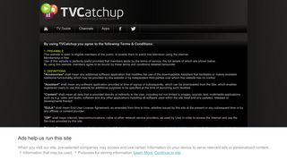 TVCatchup - Terms