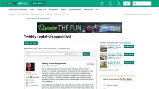 Twiddy rental-disappointed - Outer Banks Forum - TripAdvisor