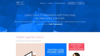Twitter Login for Ionic 4 - IonicThemes