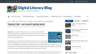 Typing Club - our touch typing tutor - Digital Literacy Dover