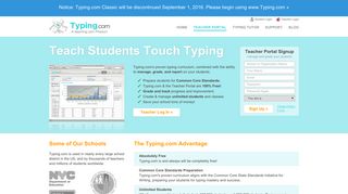 Free School Typing Tutor | Teach Typing Online | Teacher Portal