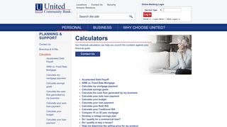 Free Online Financial Calculators | United Community Bank