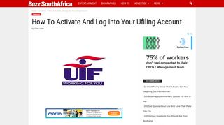 SA UIF: Here's How To Activate And Log Into Your Ufiling Account