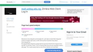 Access mail.unilag.edu.ng. Zimbra Web Client Log In