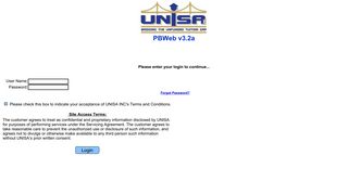 UNISA PBWeb 3.2a - unisainc