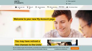 Welcome to your new My Account page - Unite Students